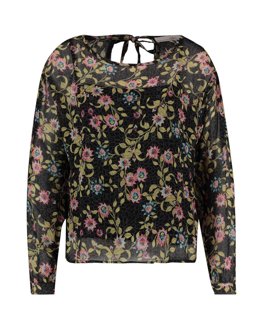 Blouse AAIKO Amsterdam ELISA Black Flowers