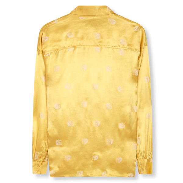 Blouse ALIX The Label Geel DOT LEOPARD SATIN Blouse Soft Yellow