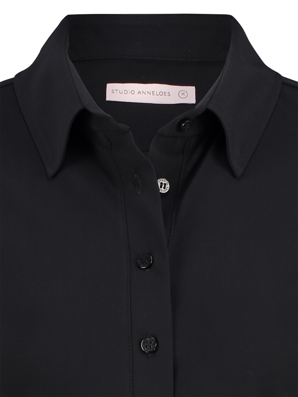 Blouse Studio Anneloes Travel-Kwaliteit Poppy Black Zwart