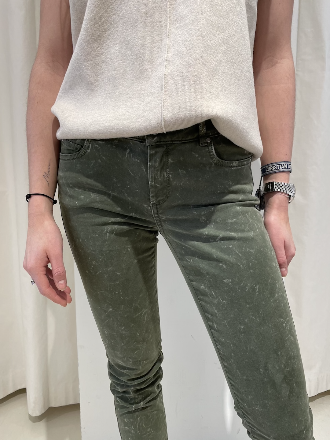 Broek AAIKO Lea Groen Lizard Green