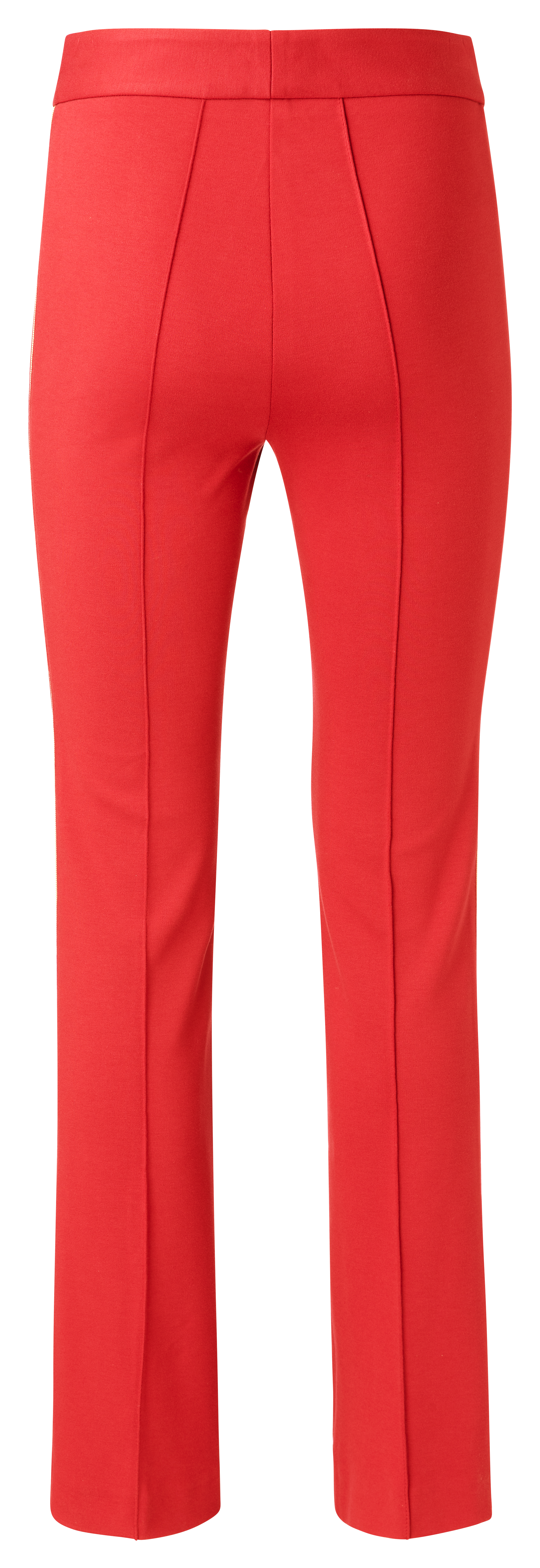 Broek YAYA Women Jersey Broek met uitlopende pijpen en zijstreep Firy Red Navy