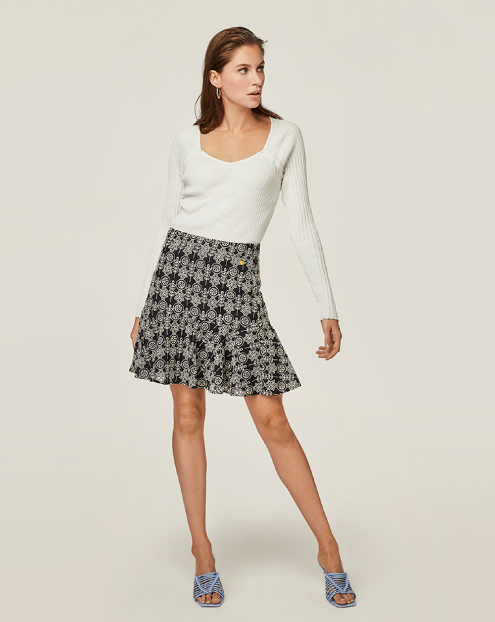 Freebird Rok Pam Anglaise Skirt