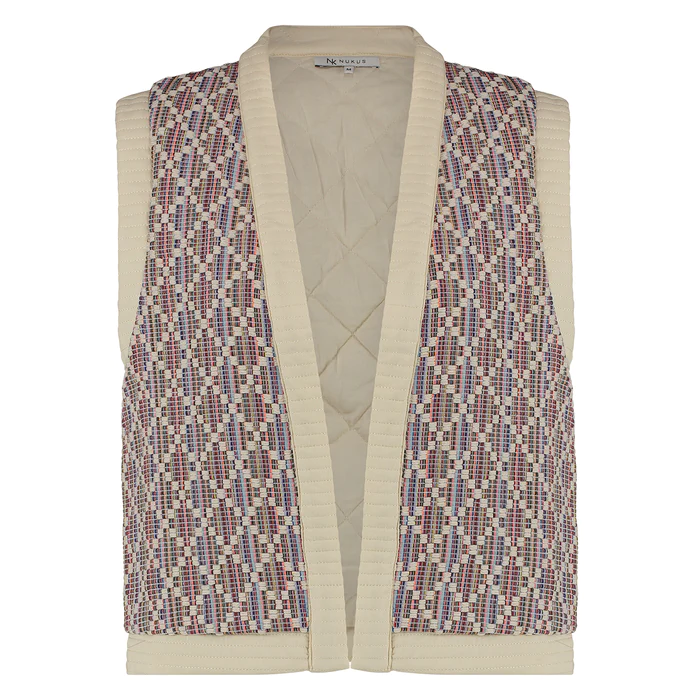 Gilet NUKUS Helen Short Gilet Jacquard Multi
