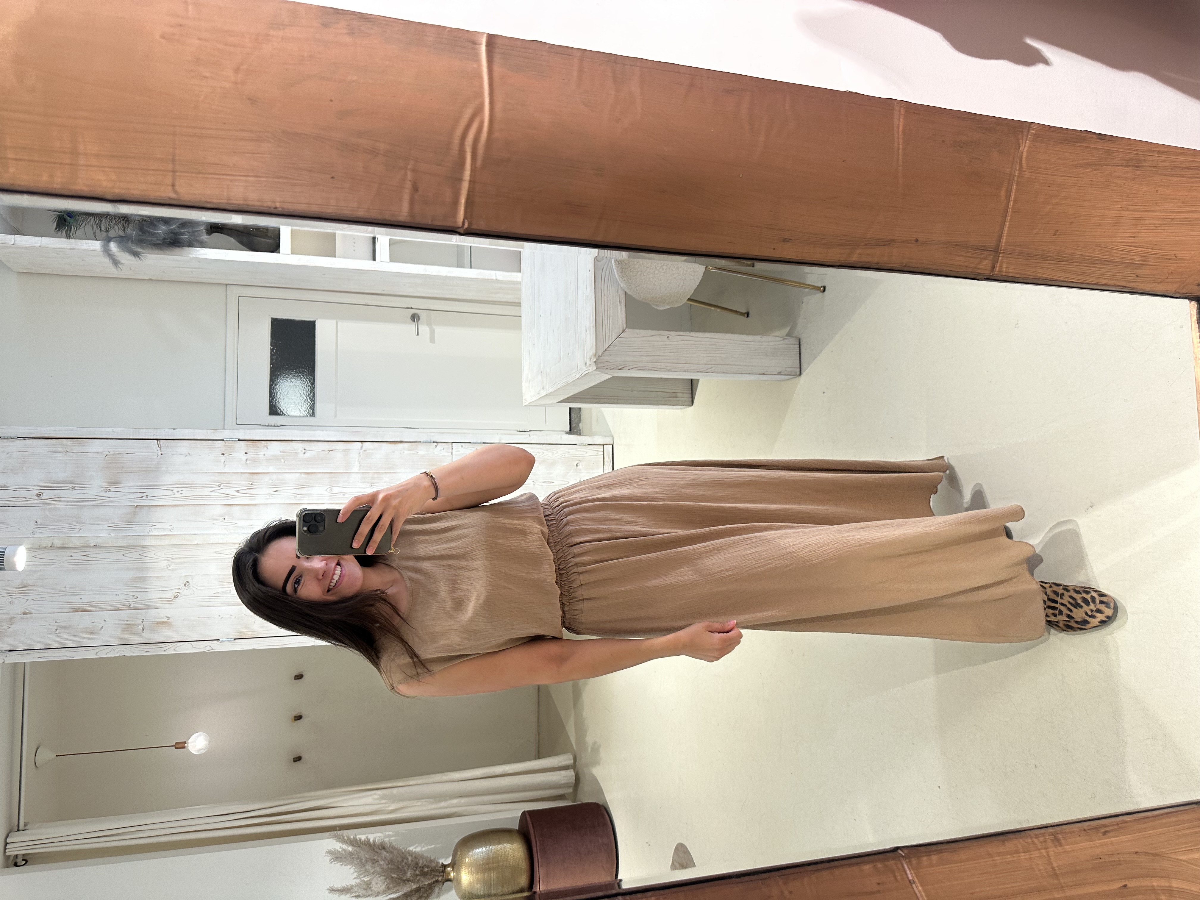Lurex Set Rok en Top Camel