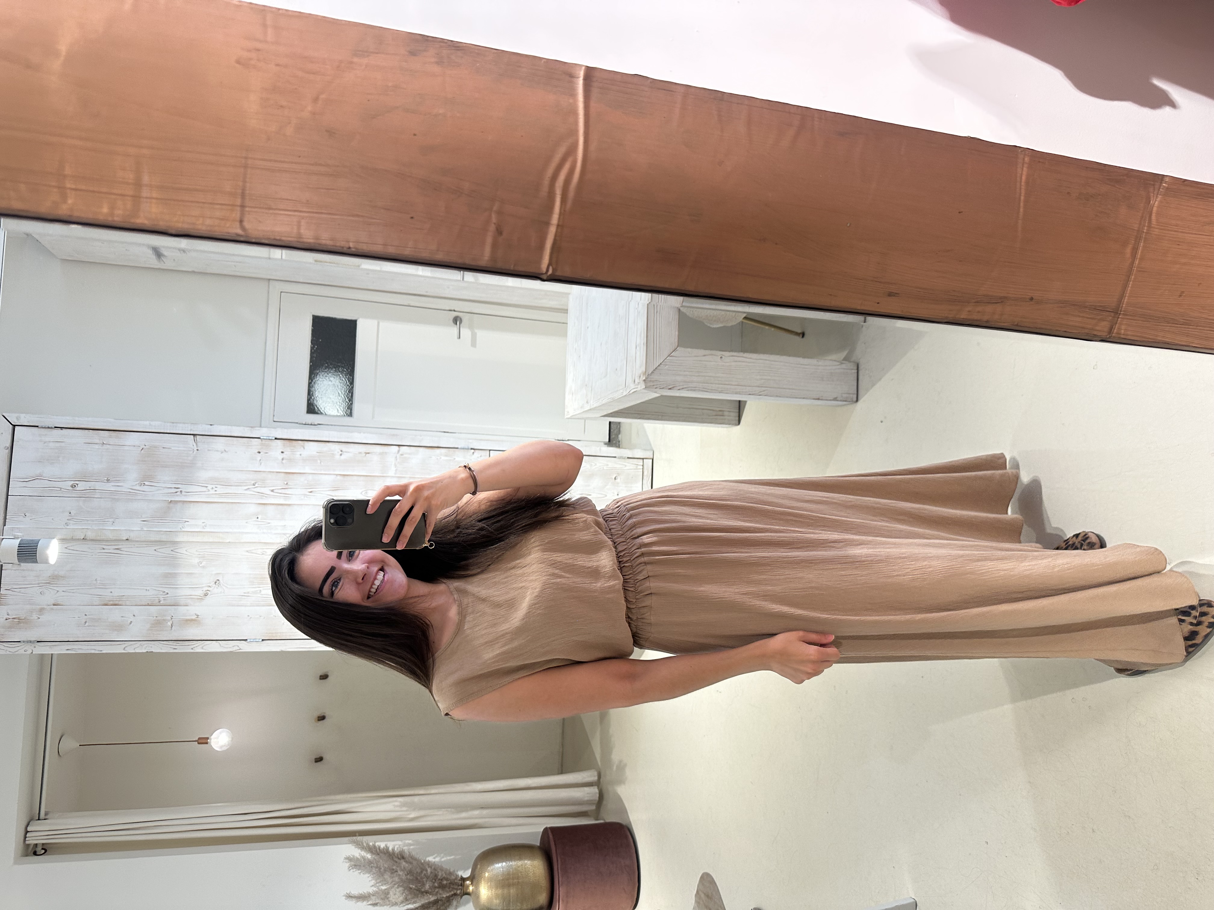 Lurex Set Rok en Top Camel