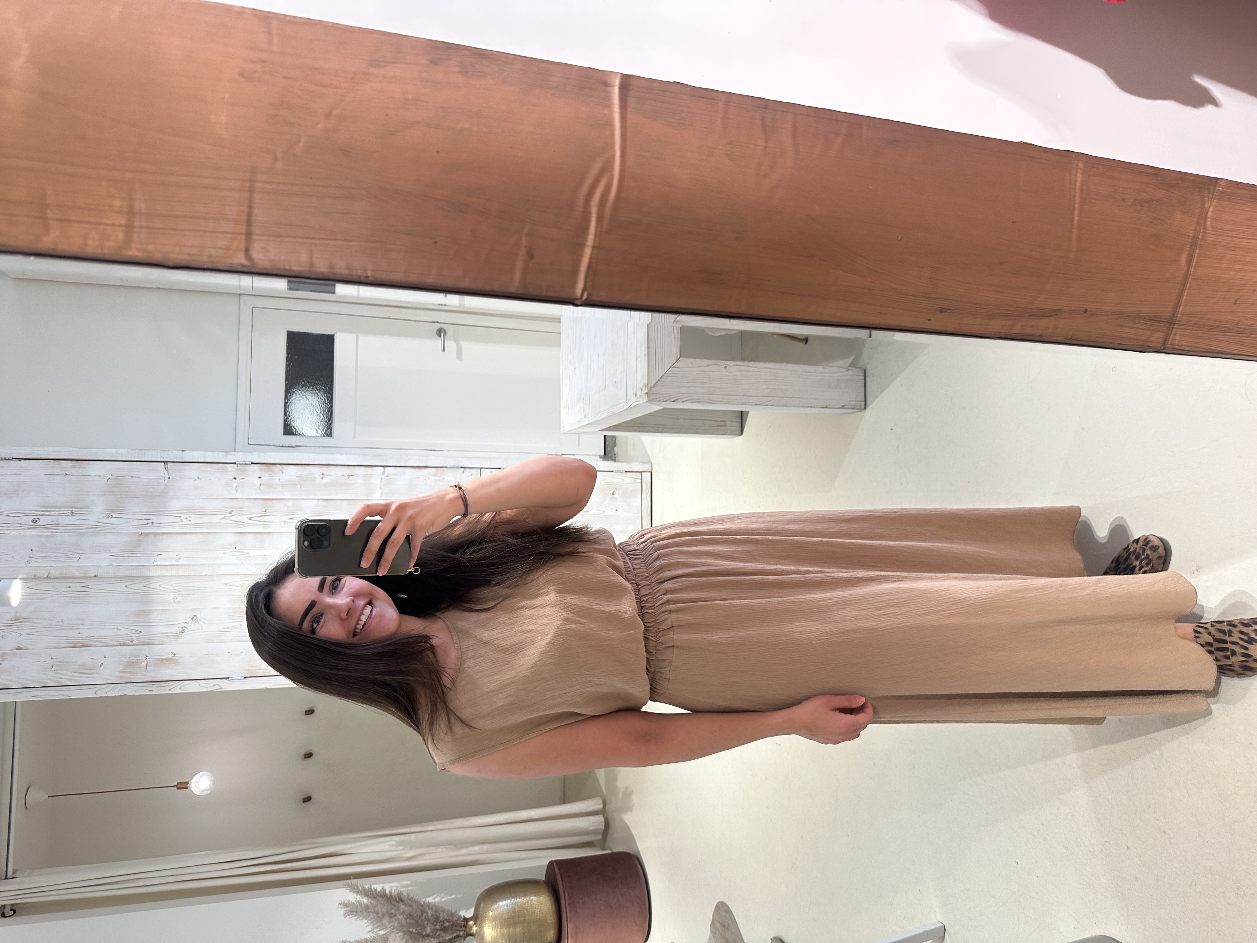 Lurex Set Rok en Top Camel