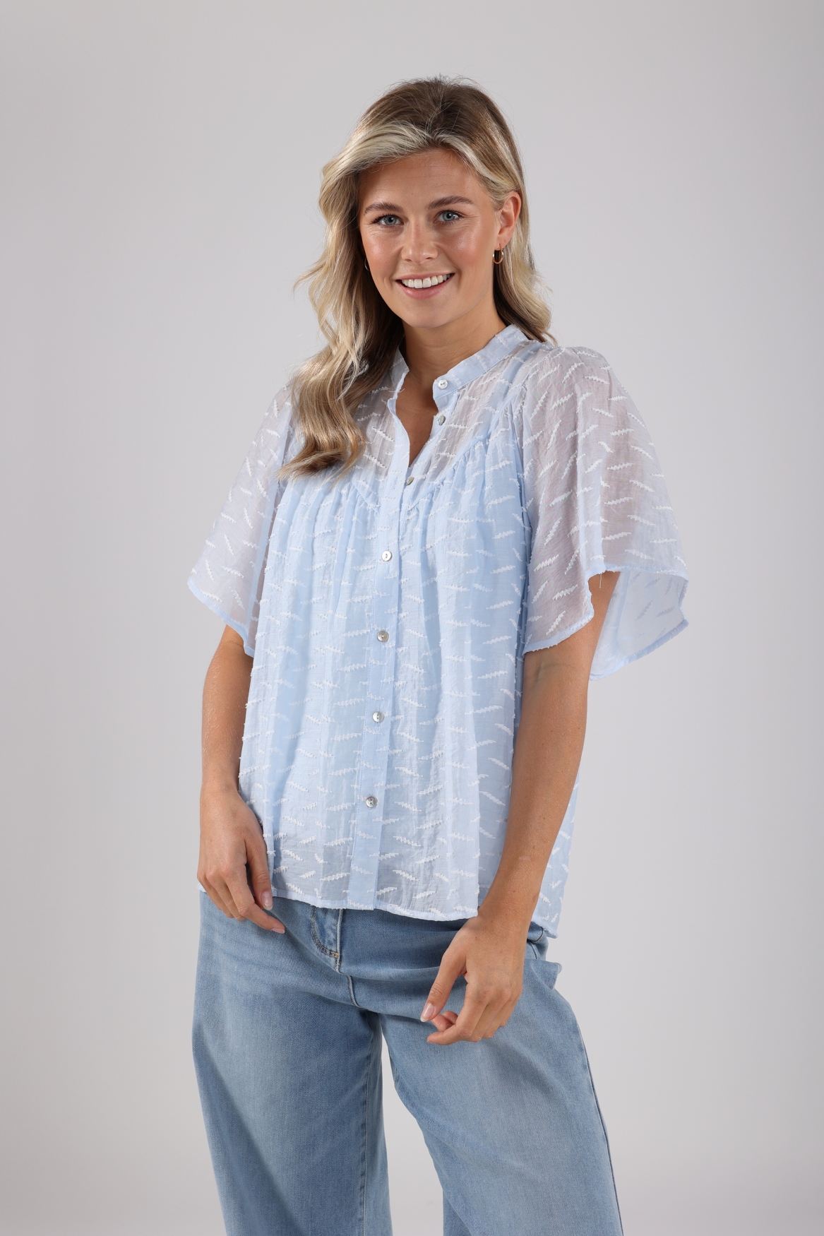 NUKUS Bianca Blouse | Sky Blue