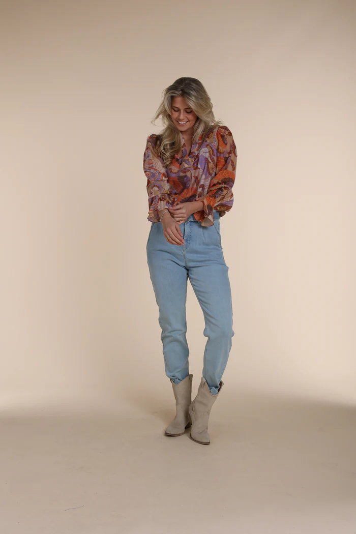 NUKUS Sue Blouse Sundown Lila