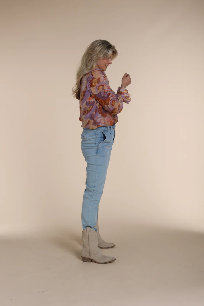NUKUS Sue Blouse Sundown Lila