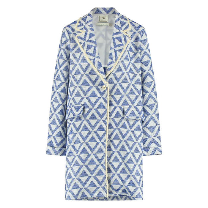 NUKUS Jas Cloe Print Blauw