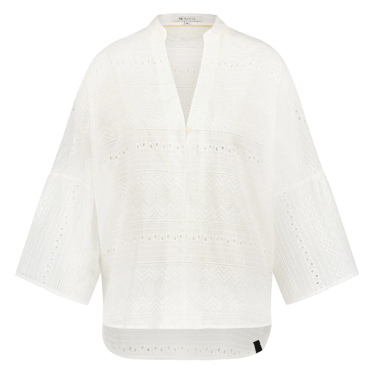 NUKUS Petra Blouse Broderie Off White
