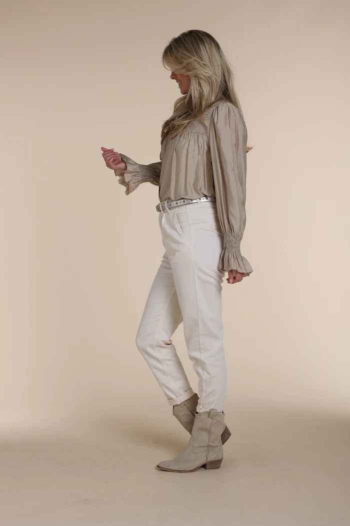 NUKUS Phoebe Blouse Silky Zand
