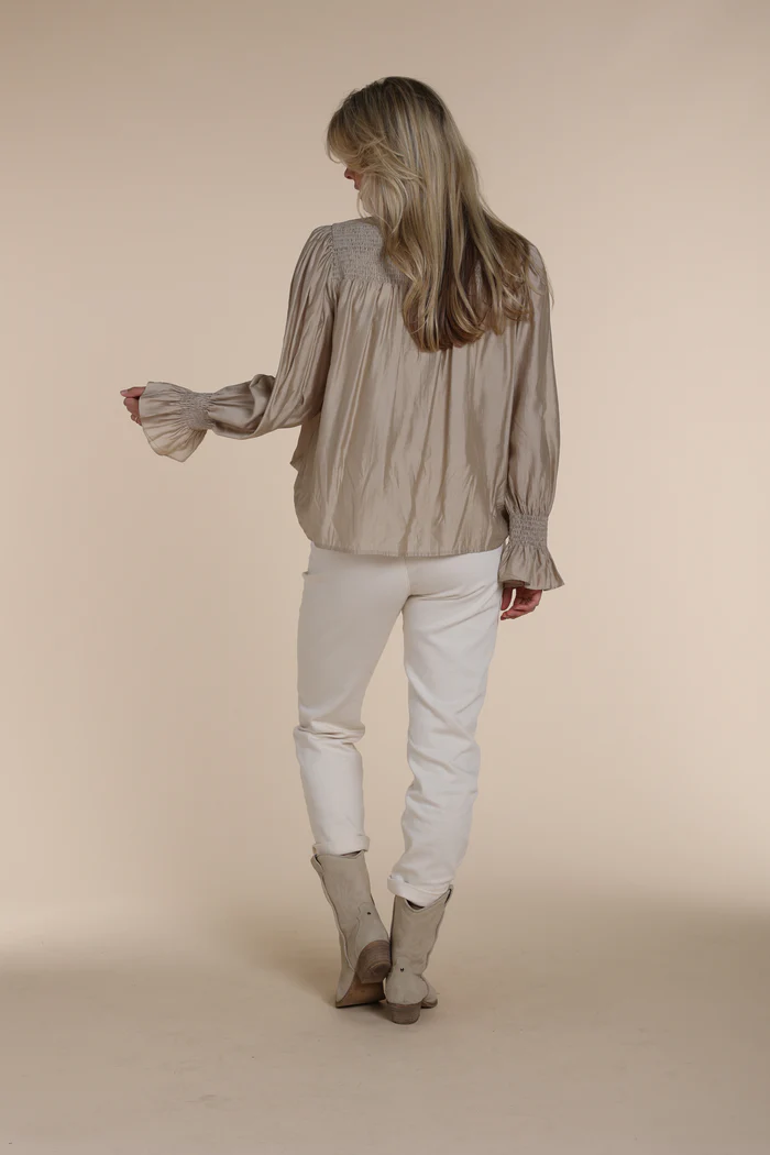 NUKUS Phoebe Blouse Silky Zand