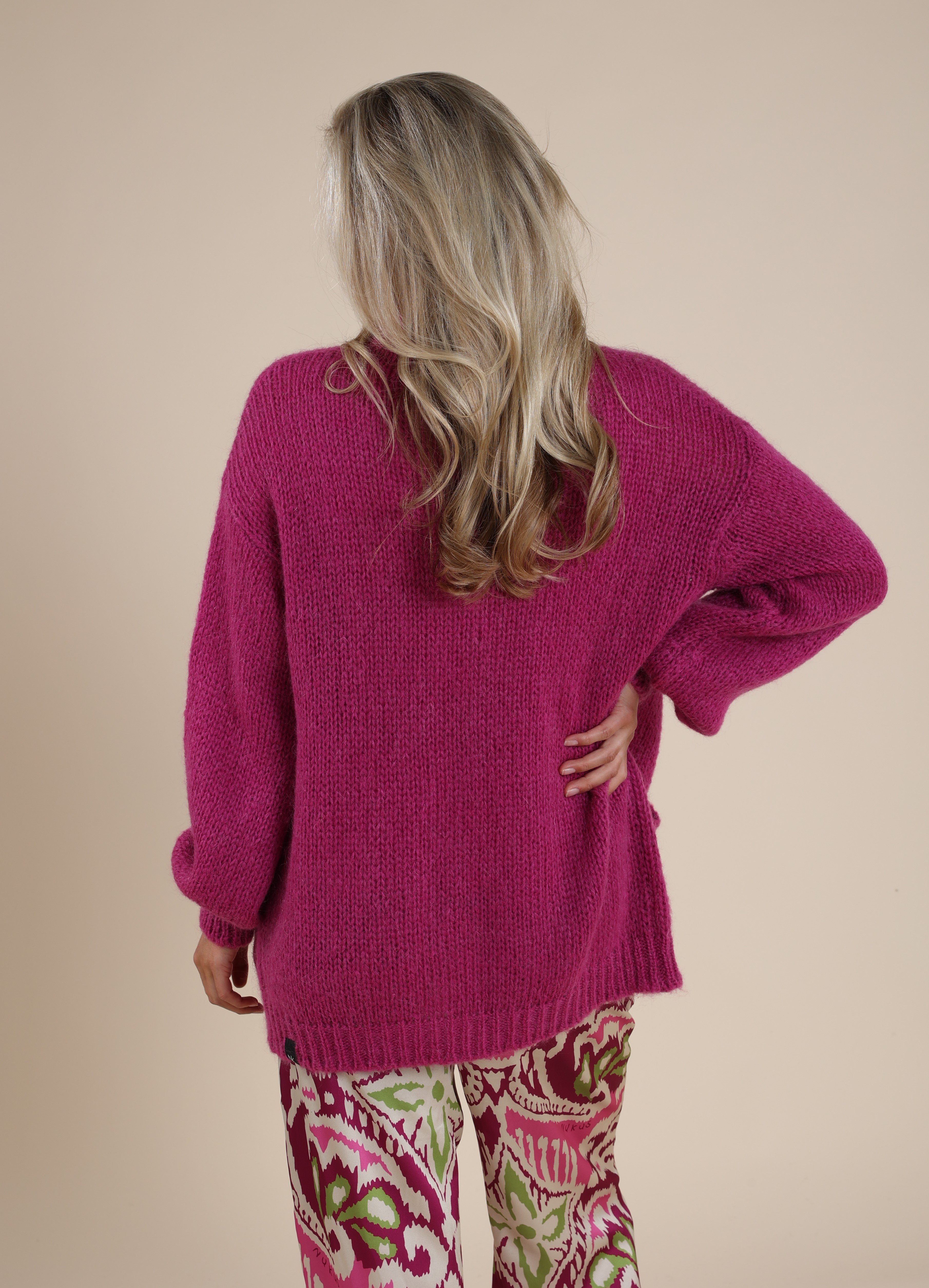 NUKUS Vest Lotte Cardigan Magenta Roze