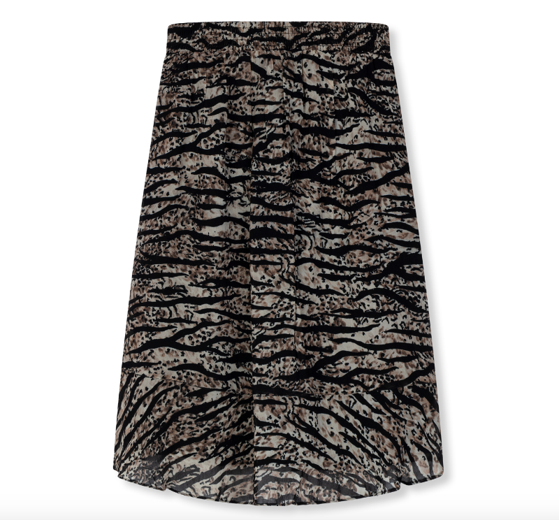 Rok ALIX The Label Animal Chiffon Skirt Zebra