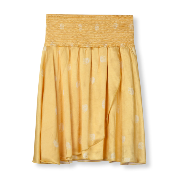 Rok ALIX The Label Geel DOT LEOPARD SATIN SKIRT Soft Yellow