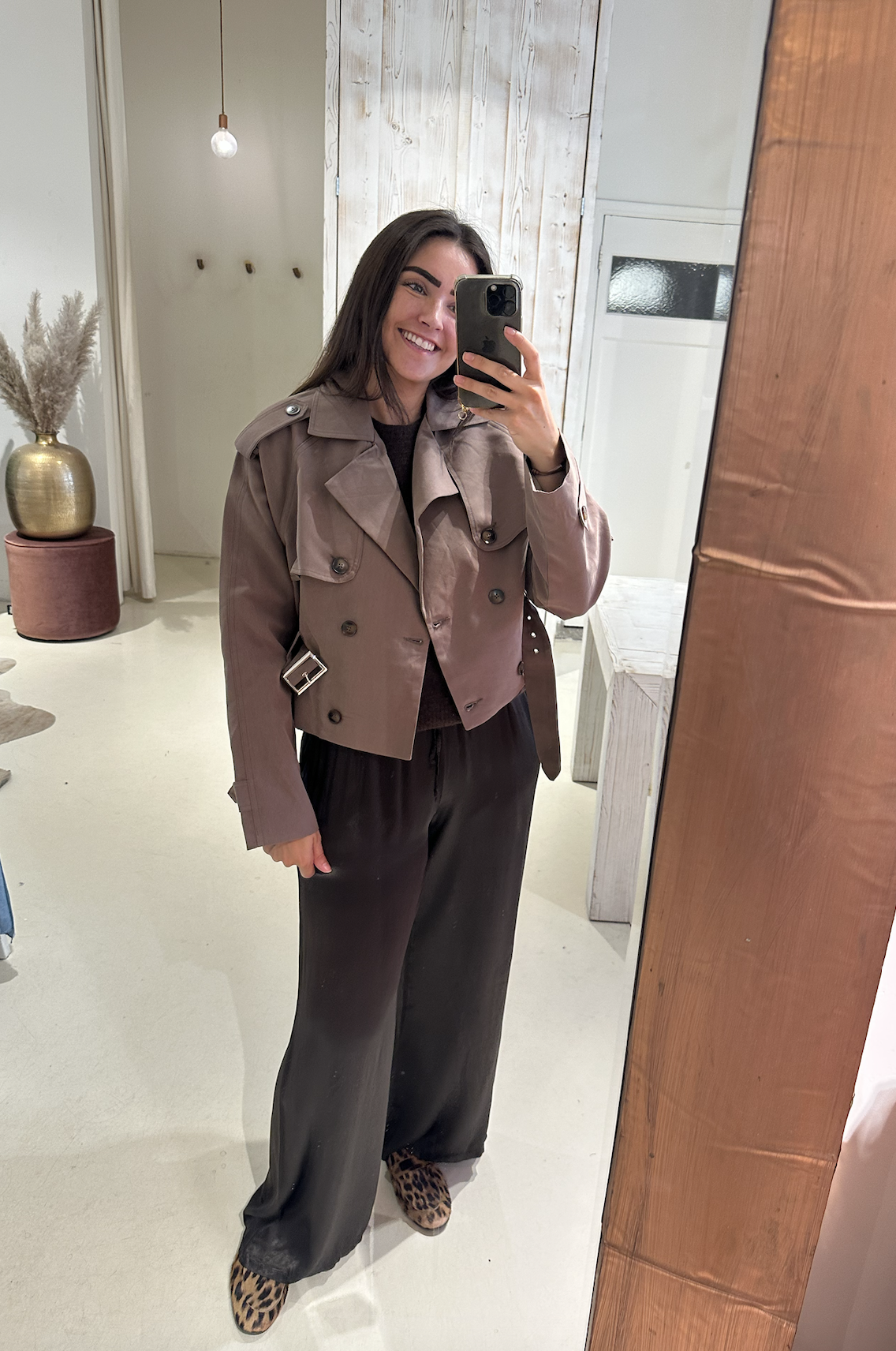 Trenchcoat Lou Taupe Bruin