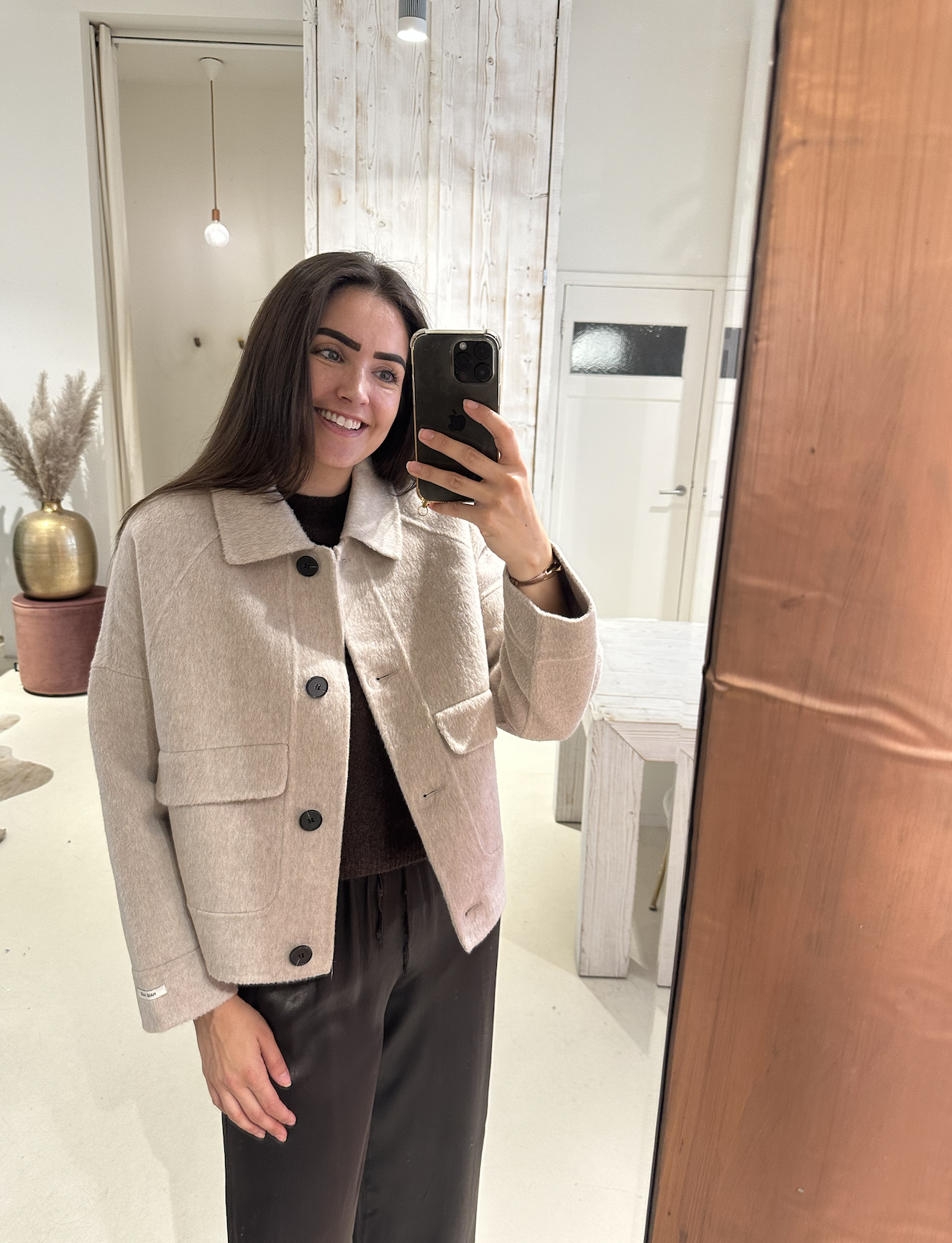 Jas Wol Beige
