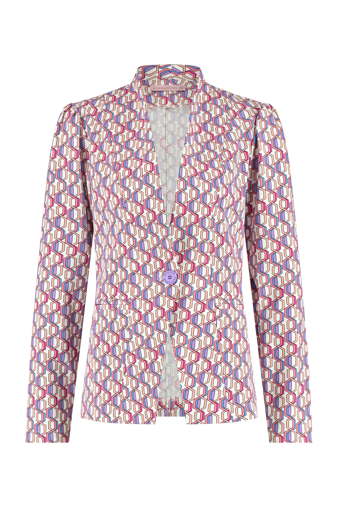 Studio Anneloes Blazer Felien Chain Lila Blush Print