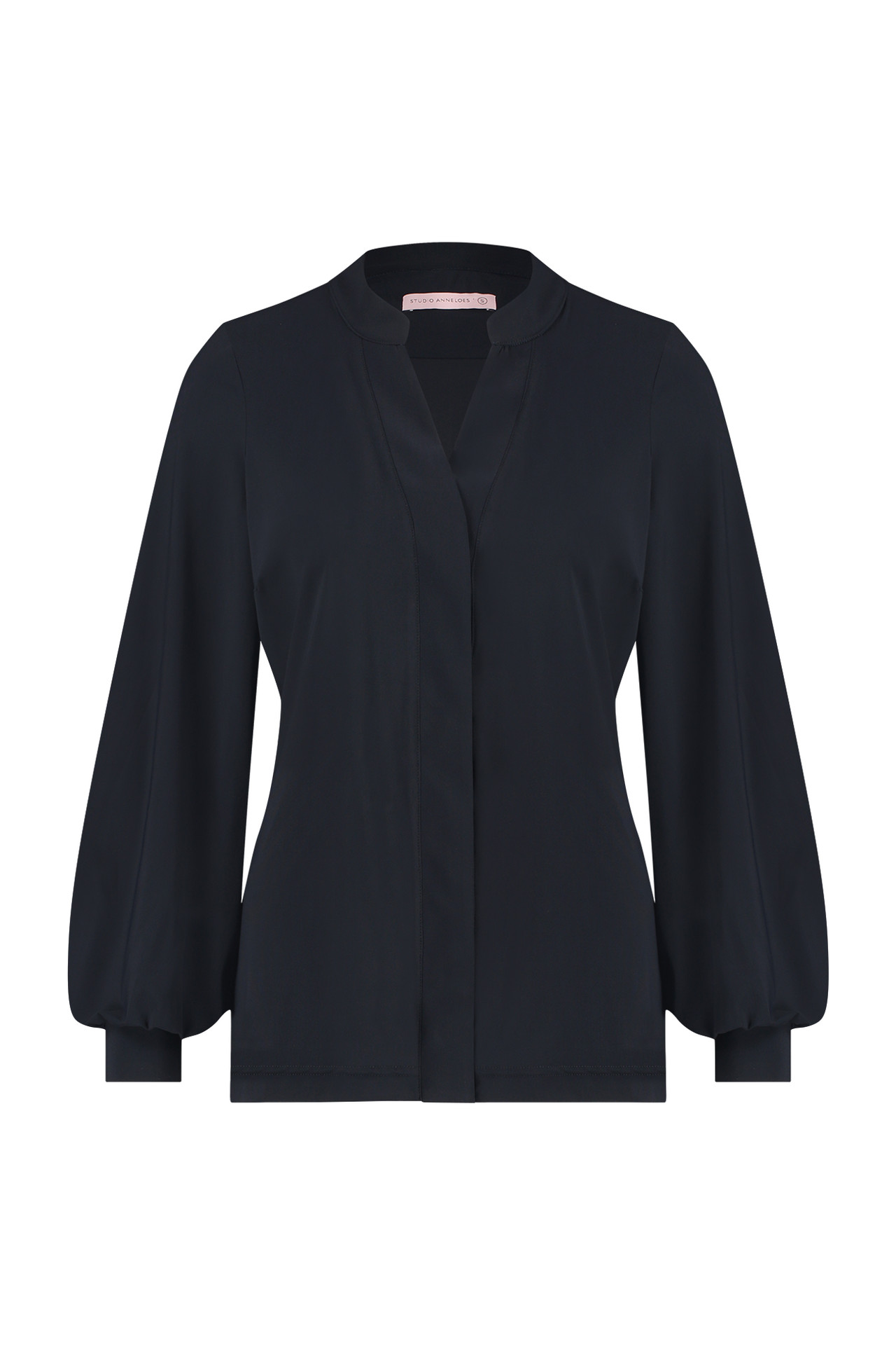 Travel Blouse Studio Anneloes Travel-Kwaliteit Moon Blouse Dark Blue Donker Blauw