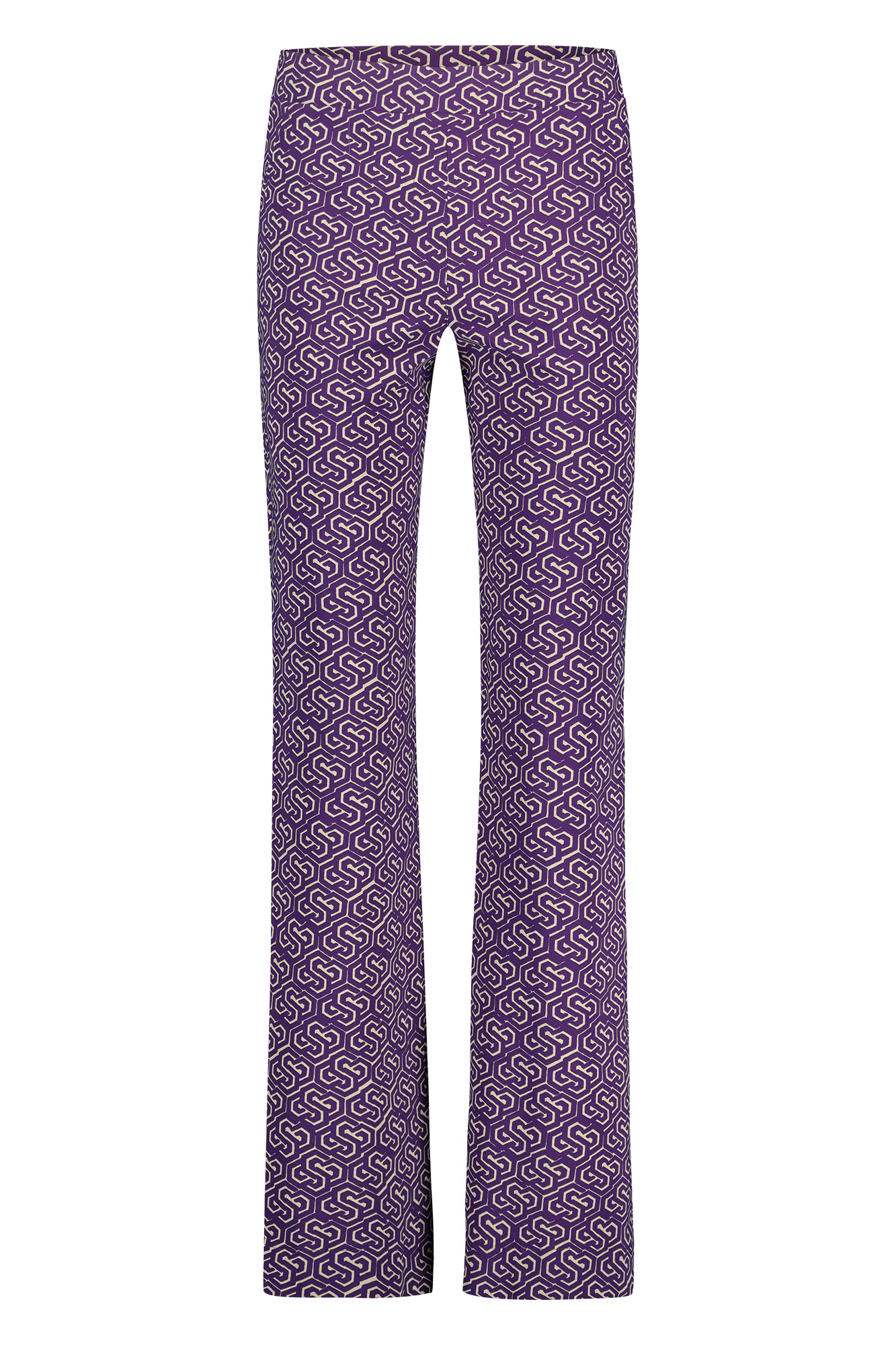Studio Anneloes Travel Broek Marilon Chain Trousers Plum Cappuccino