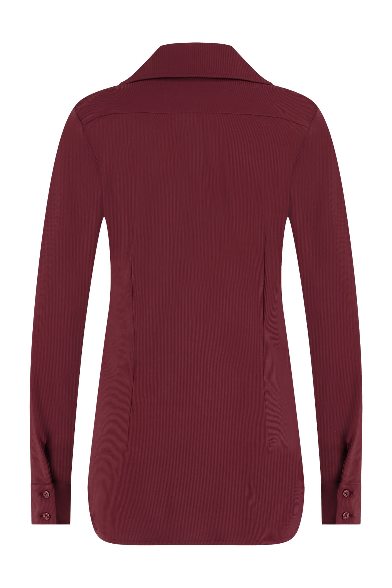 Studio Anneloes Travel Poppy Rib Blouse Bordeaux Bordo