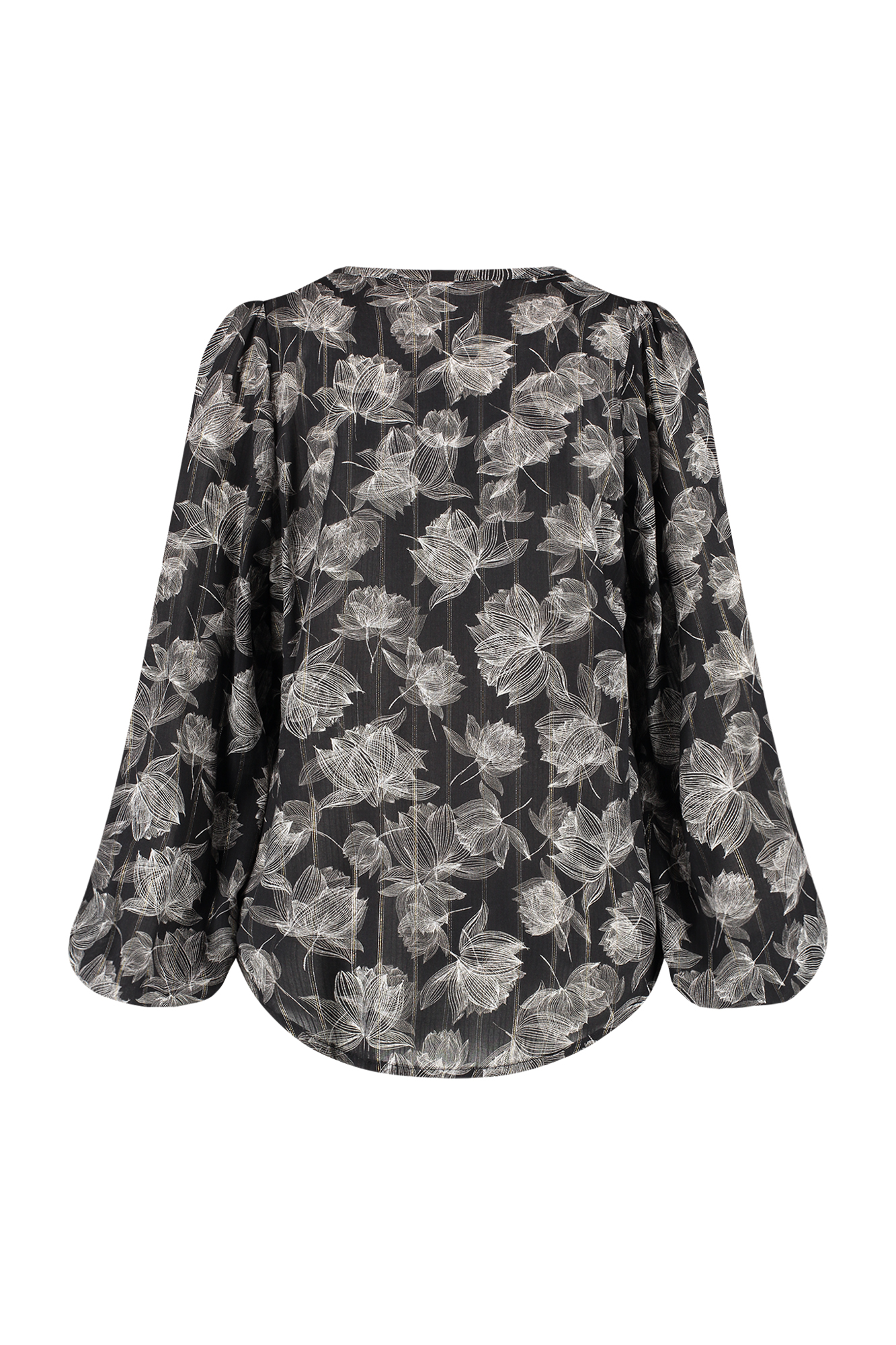 Studio Anneloes Viscose Blouse Marit Crepe Blouse Print Black Off White