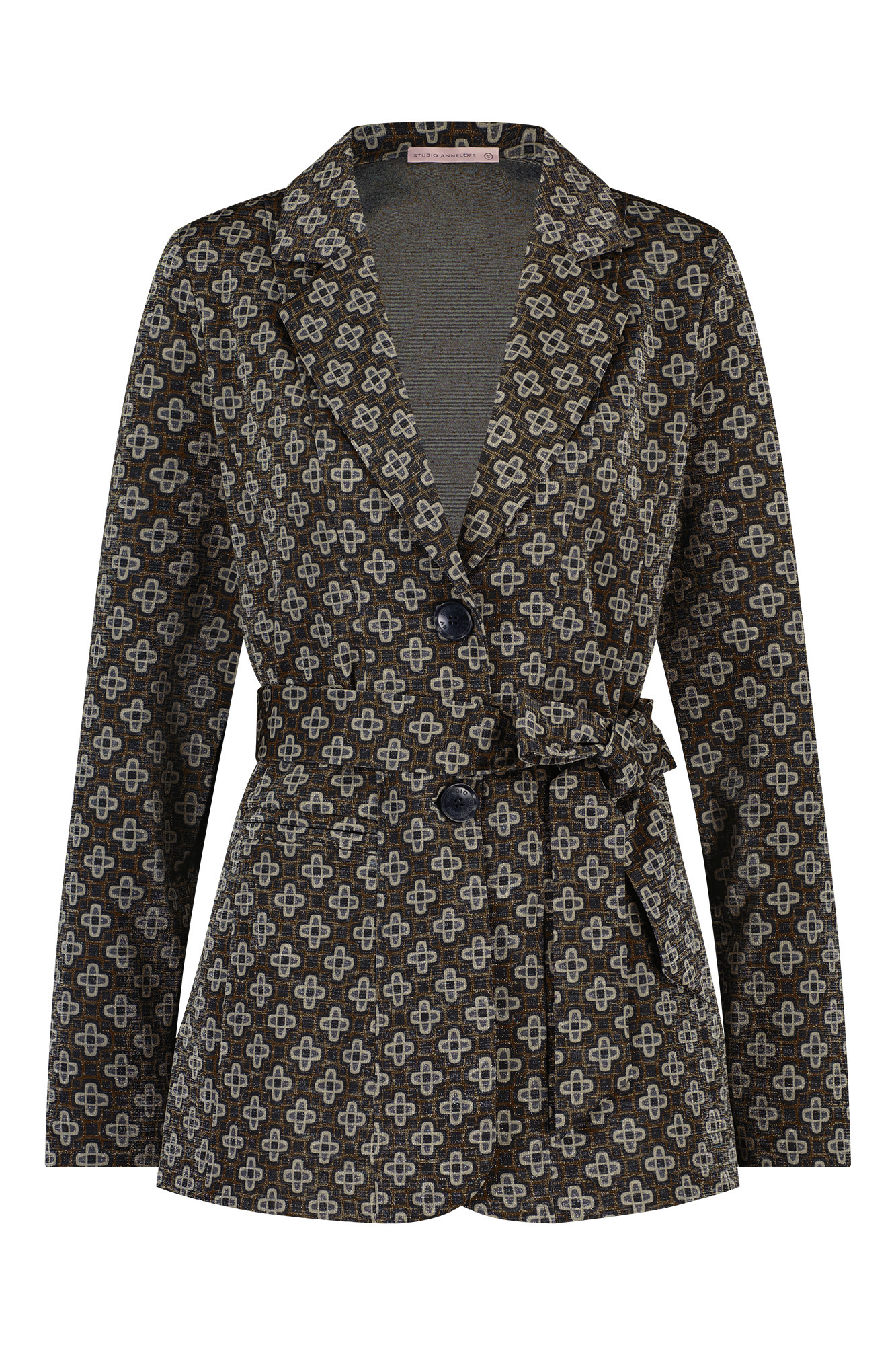 Studio Anneloes Travel Blazer Yada Clover Punto Blazer Bronze Black