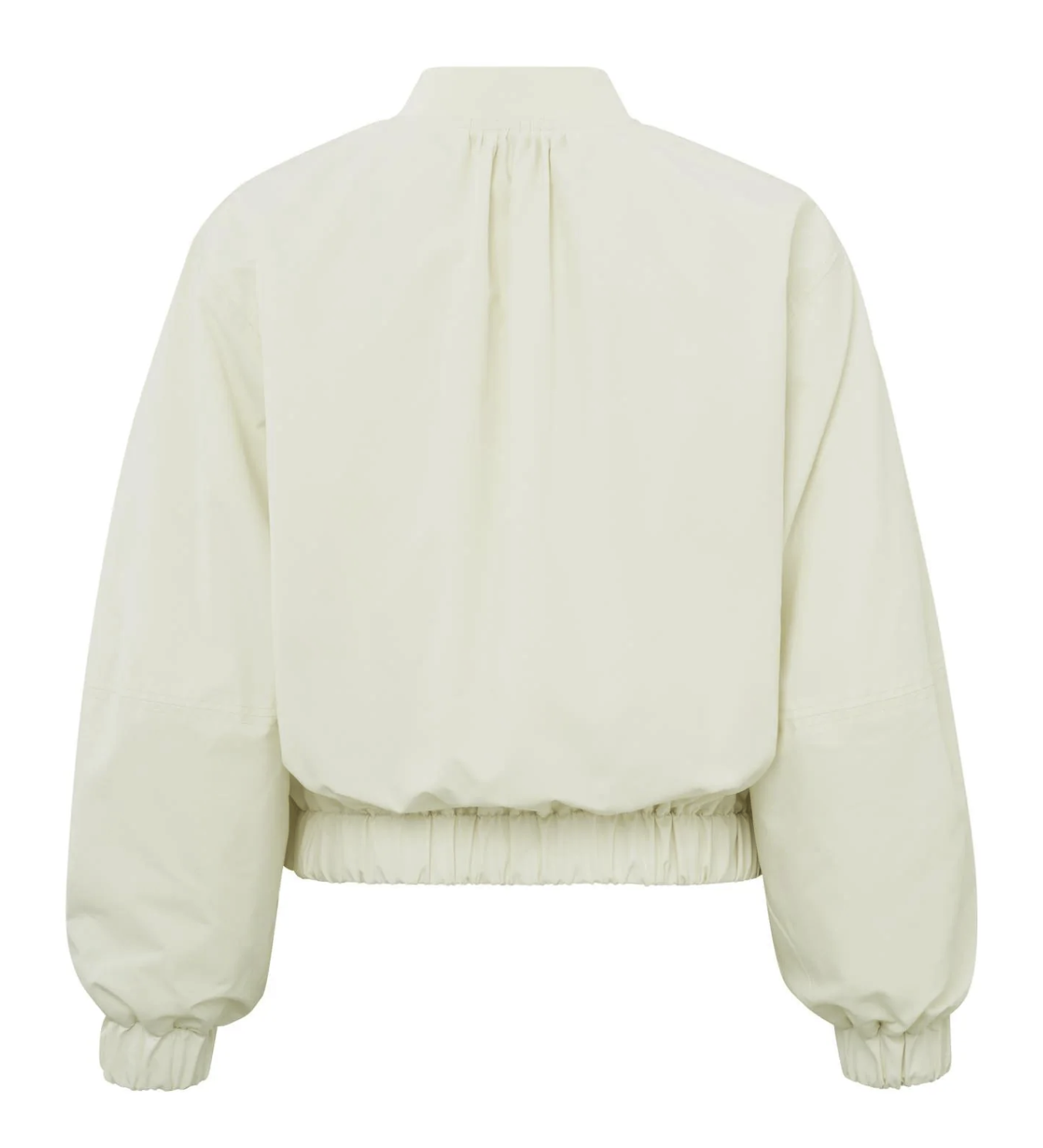 YAYA Bomber Jas | Bomber Jacket Oversized Puffed Sleeves Wool White