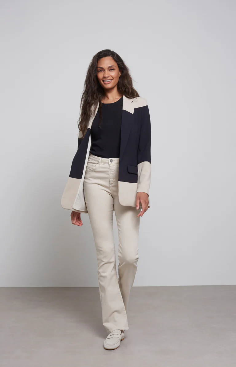 YAYA Flared Denim High waist 32 - Birch Sand