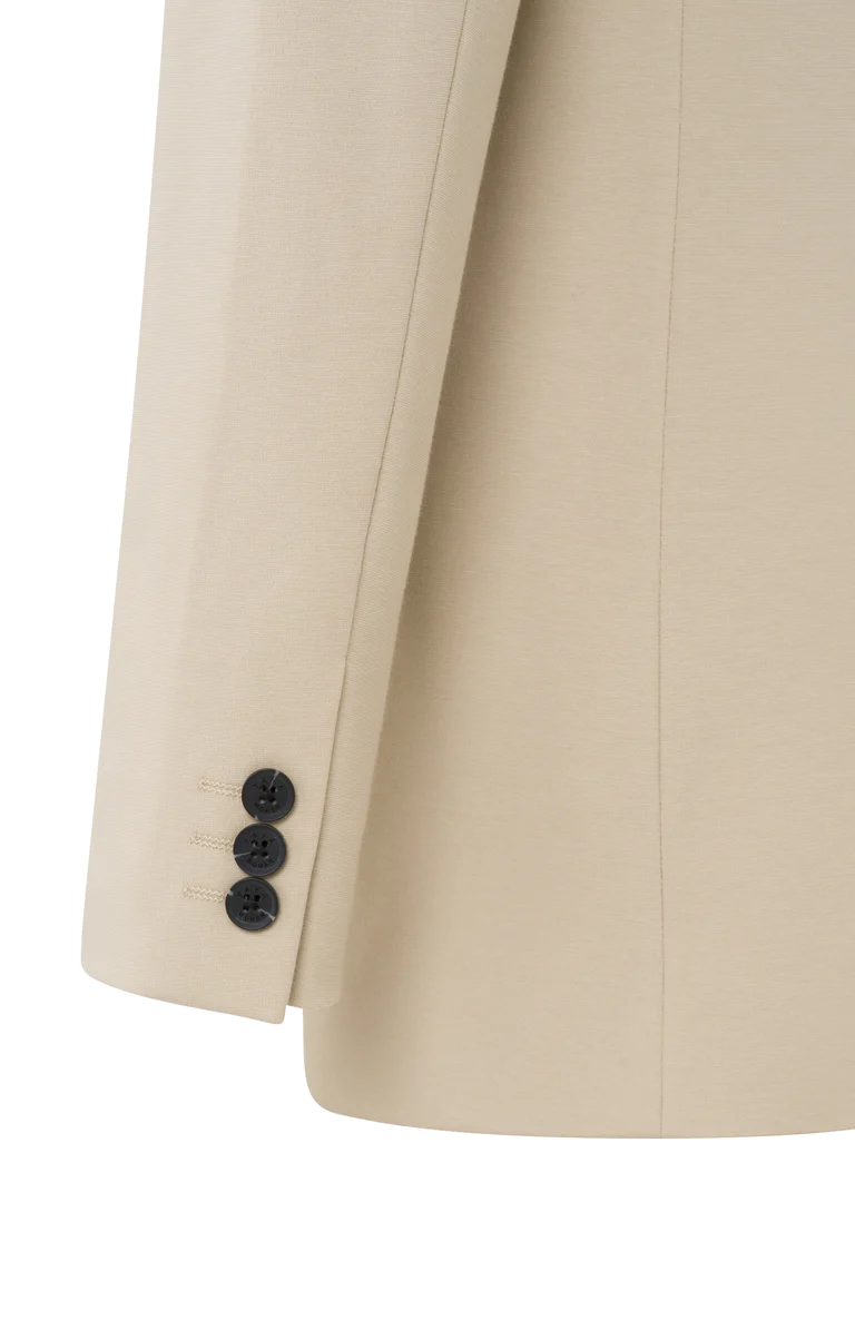 YAYA Jersey Blazer Lange Mouwen Zakken Neutrale tint Oxford Tan Sand