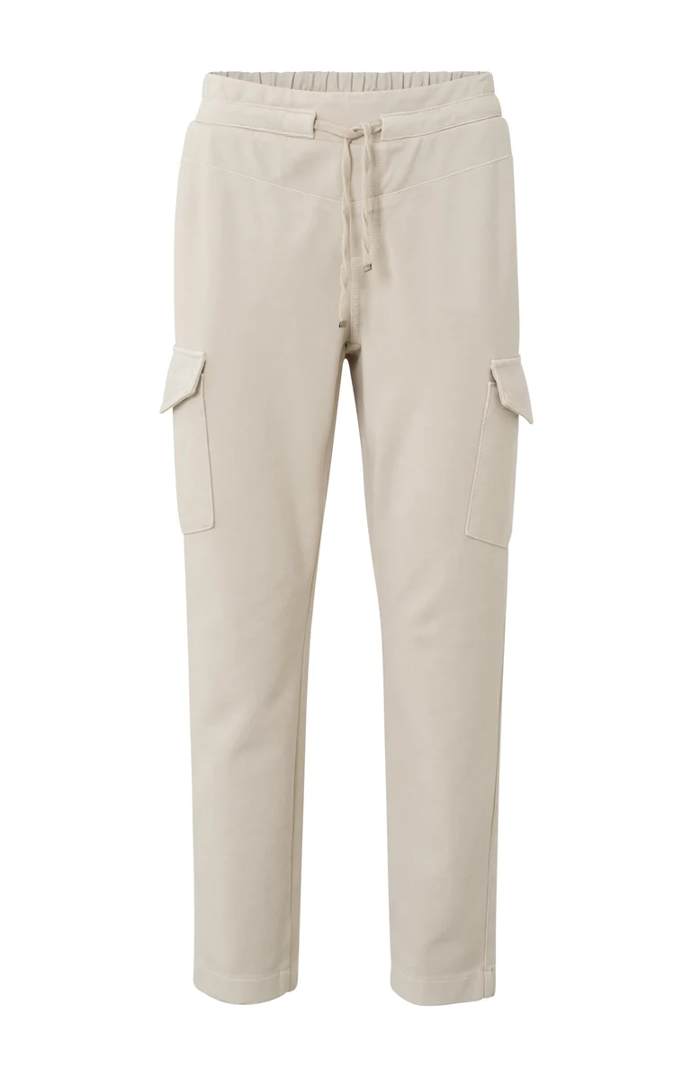 YAYA Jersey Cargo Broek Pumice Stone Sand