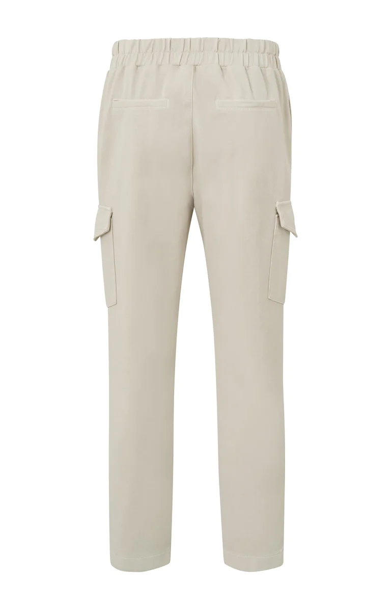 YAYA Jersey Cargo Broek Pumice Stone Sand