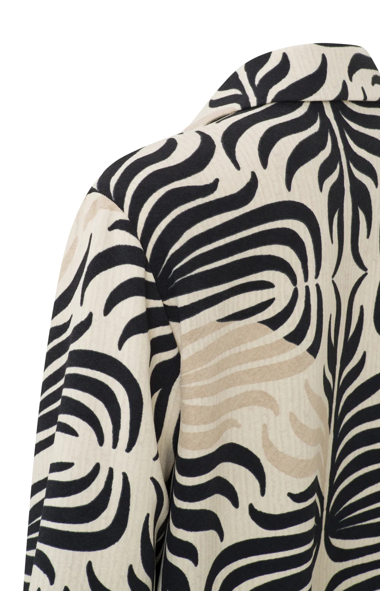 YAYA Soepelvallende Blouse Folklore Print Pumice Stone Sand Dessin