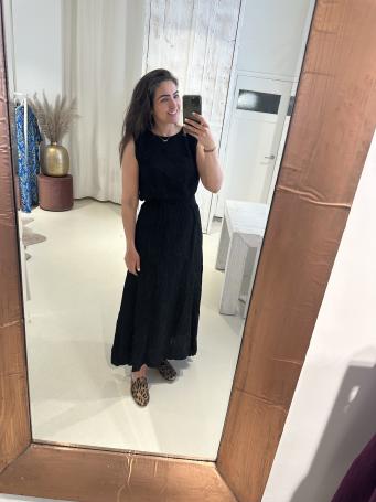 Lurex Set Rok en Top Zwart