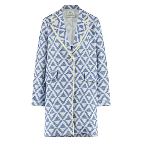 NUKUS Jas Cloe Print Blauw