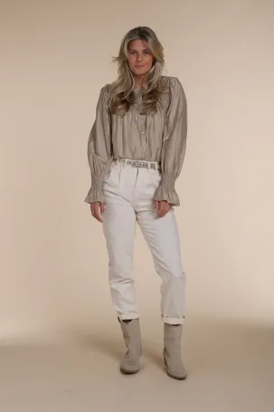 NUKUS Phoebe Blouse Silky Zand