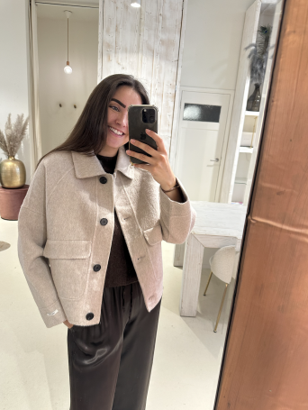 Jas Wol Beige