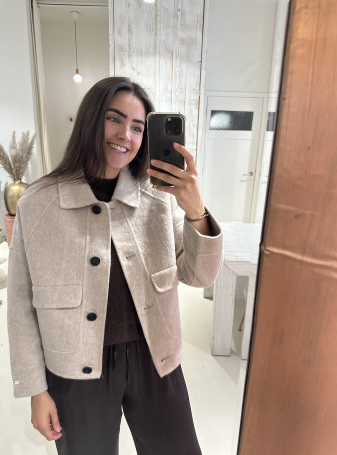 Jas Wol Beige