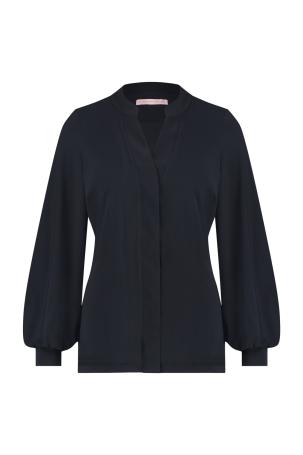 Travel Blouse Studio Anneloes Travel-Kwaliteit Moon Blouse Dark Blue Donker Blauw