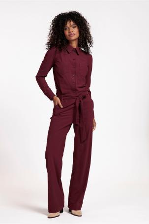 Studio Anneloes Travel Jumpsuit Angel LS Jumpsuit Bordo Bordeaux Burgundy