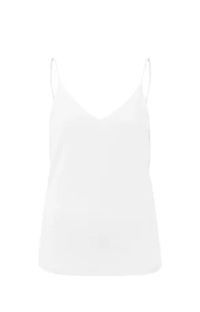 YAYA Top Jersey Cami V-hals Spaghetti bandjes Bright White