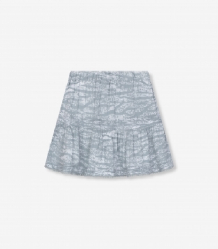 Rok ALIX The Label Animal Short Skirt Zebra Pebble Grey