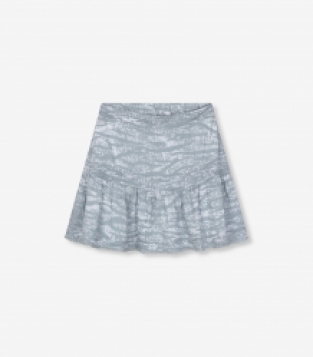 Rok ALIX The Label Animal Short Skirt Zebra Pebble Grey