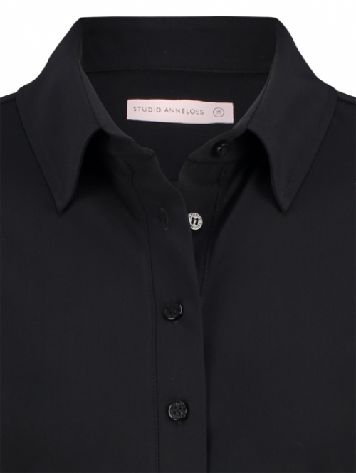 Blouse Studio Anneloes Travel-Kwaliteit Poppy Black Zwart