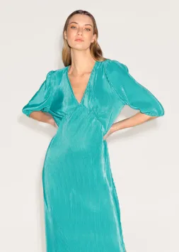 Freebird Icons Jurk Gayla Turquoise Dress Gayla Light Green