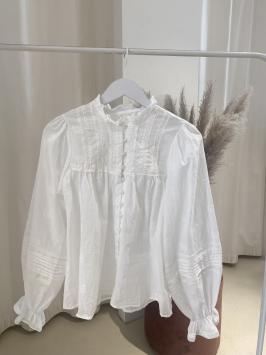 Blouse Broderie Ruffle Copine Wit