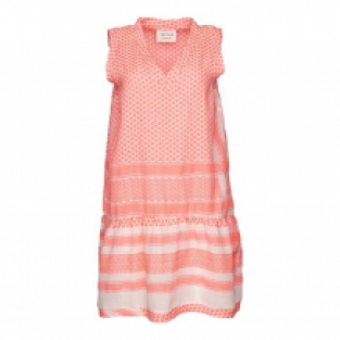 Jurk Cecilie Copenhagen Dress 2 V-Neck No Sleeve Neon Pink