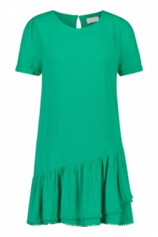 Jurk Freebird Icons Tessa Crepe Short Sleeve Uni Dress Green