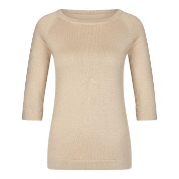 LOT Top Skye Basic Shirt Goud Champagne Lurex